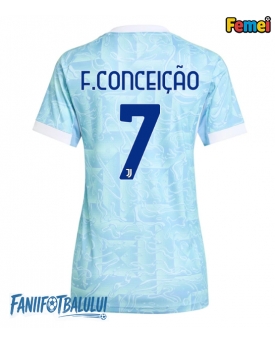 Juventus Francisco Conceicao #7 Tricou Fotbal Replică 2025-26 Femei Deplasare